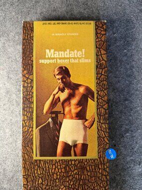 Mandate Support Boxer That Slims Vintage Men’s Underwear White New in Box
